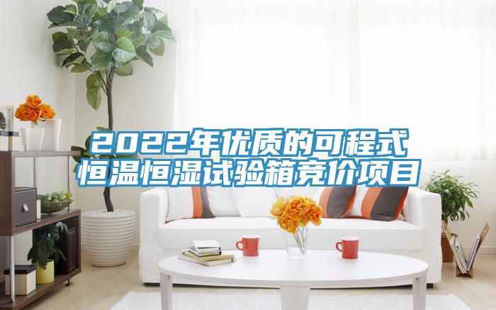 2022年優質的可程式恒溫恒濕試驗箱競價項目