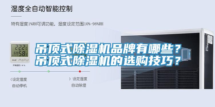 吊頂式除濕機品牌有哪些？吊頂式除濕機的選購技巧？