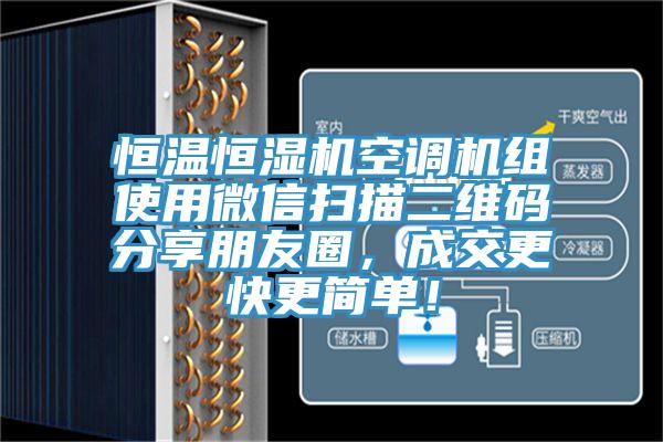 恒溫恒濕機空調機組使用微信掃描二維碼分享朋友圈，成交更快更簡單！